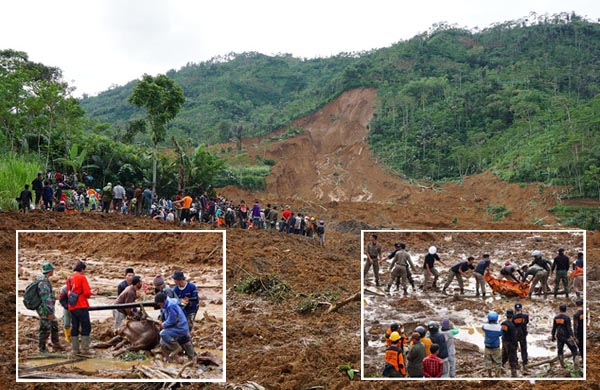 20 Tewas, 88 Hilang Akibat Bencana Longsor di Banjarnegara